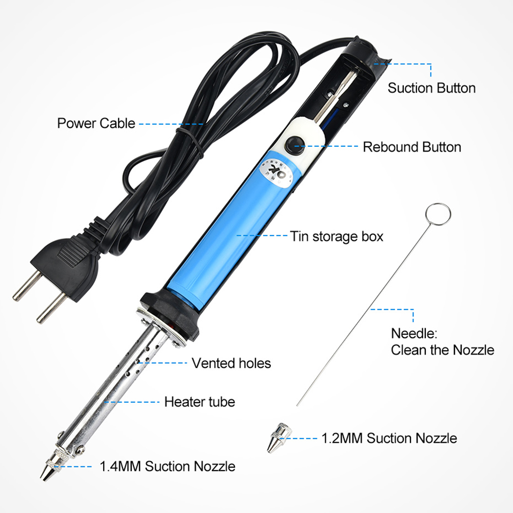 AC 110V/220V Electric Tin Suct - Desoldering Pump Electric Vacuum Station recension och pris