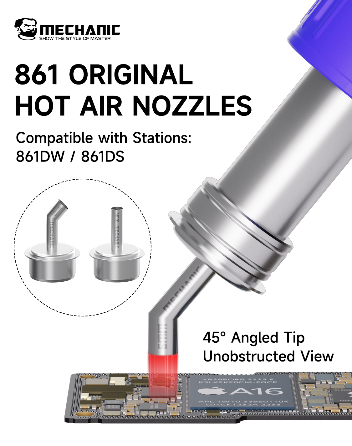Mechanic 861 Hot Air Nozzles K - Hot Air Rework Station 861Dw recension och pris