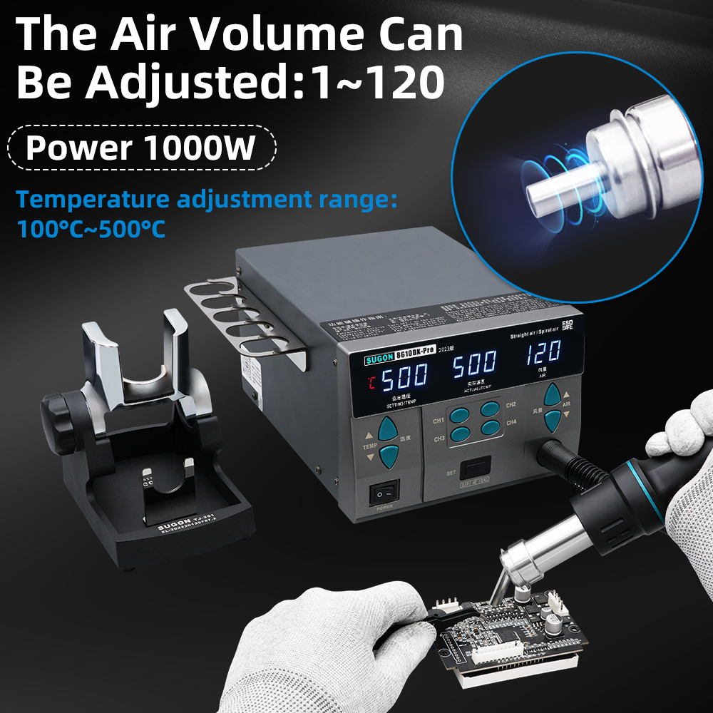 SUGON 8610DX Pro 1000W Hot Air - Infrared Bga Rework Station recension och pris