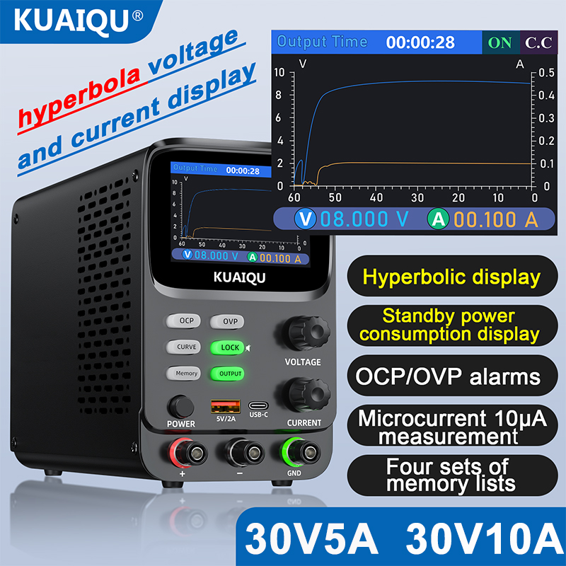KUAIQU 5-Digit Ultra Precision - High Precision Dc Power Supply 30V 10A recension och pris