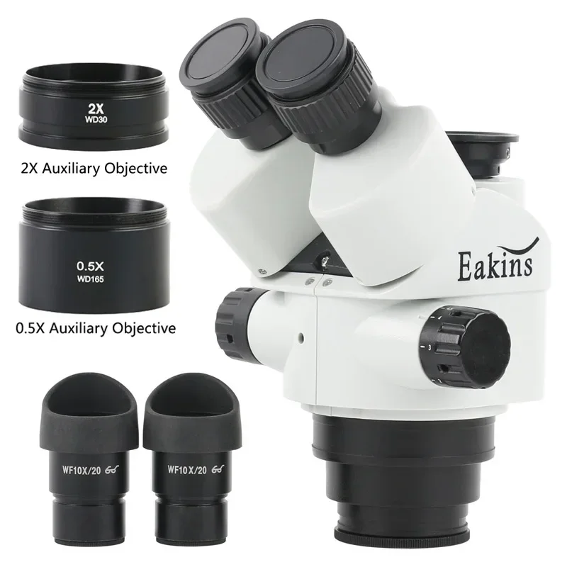 Black 3.5X 90X 7X-45X Simul-Fo - Trinocular Stereo Microscope 7X-45X recension och pris