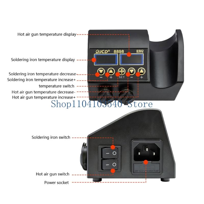 02DC Soldering Station 750W 2  - 2 In 1 Soldering Rework Station 750W recension och pris