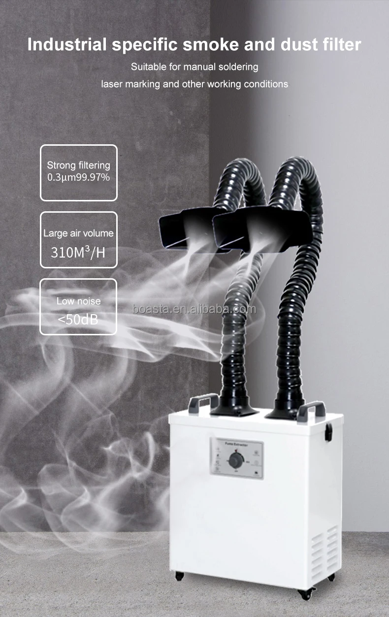 Boasta Smoke Air Purifier Dual - Fume Extractor Soldering Dual Arm recension och pris