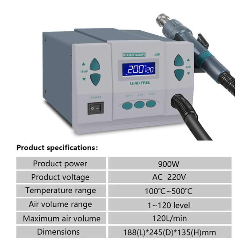 1000W220/110V 861DW HeatGun Le - Hot Air Rework Station 861Dw recension och pris