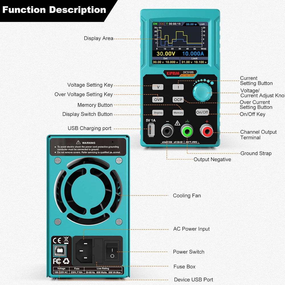 DC Power Supply, 0-30V 0-10A A - High Precision Dc Power Supply 30V 10A recension och pris
