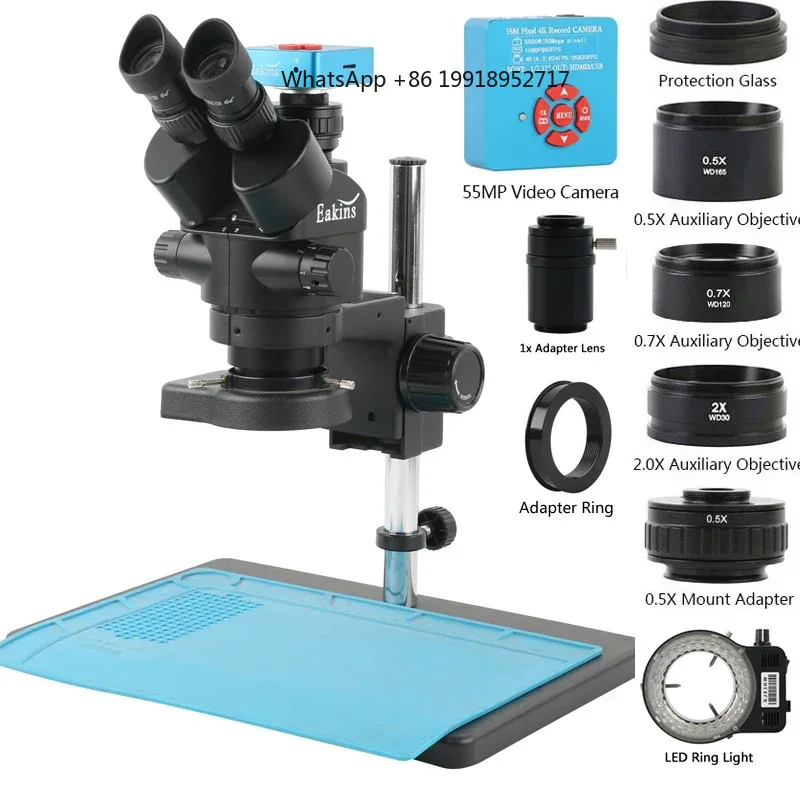 Eakins Zoom 3.5-90X Trinocular - Simul-Focal Industrial Microscope 4K Hdmi recension och pris