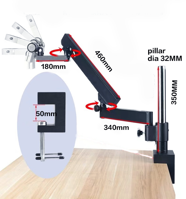 Flexible Articulated Arm Large - Articulating Arm Boom Stand Microscope recension och pris